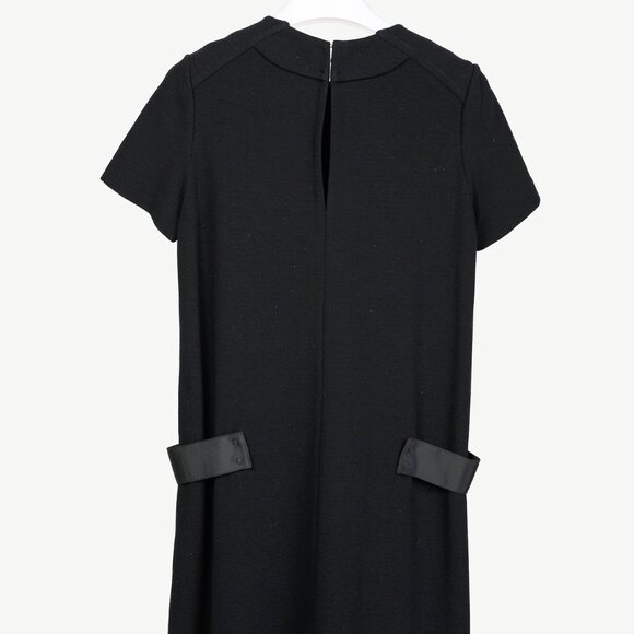 Proenza Schouler Black Knit Short-Sleeve Mini Dress - Picture 2 of 8